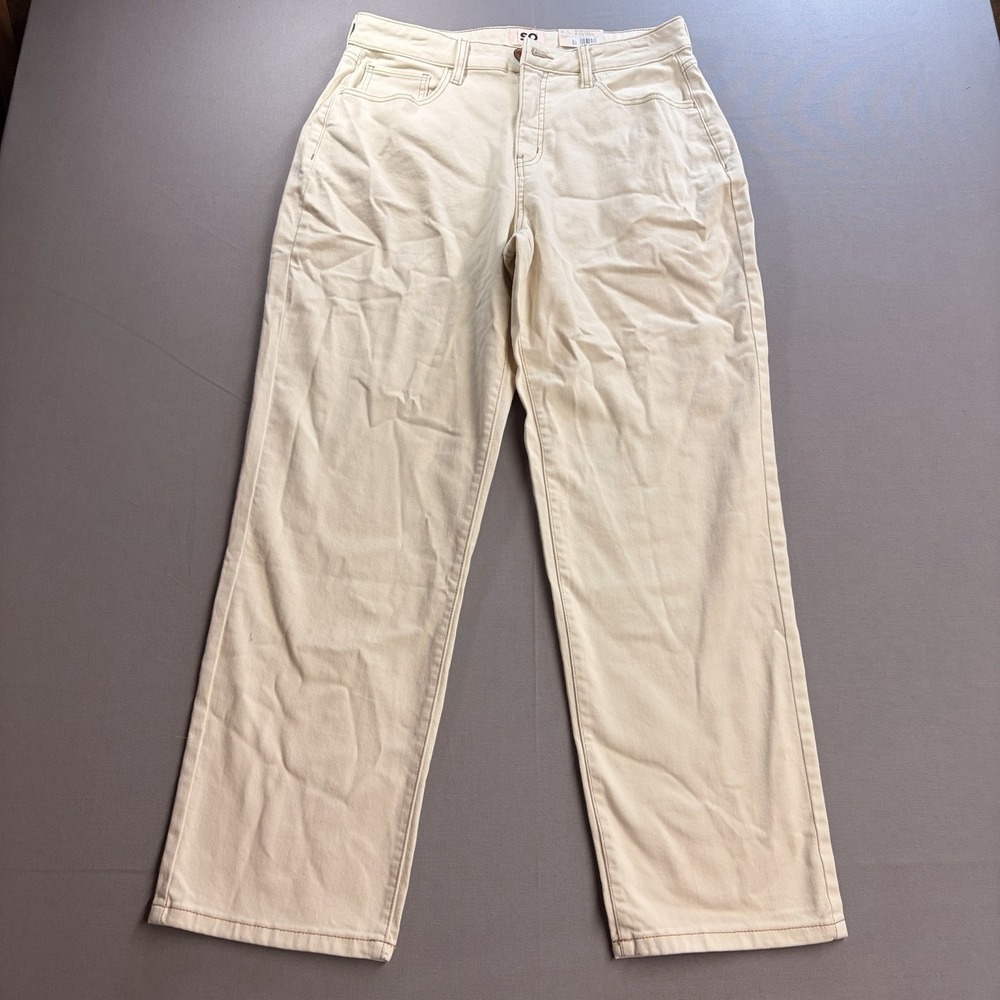 SO Curvy High Rise 90s Straight Jeans 13/31W White Oak Cream NWT